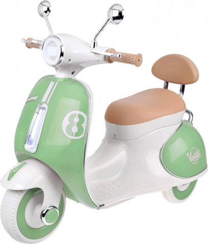 Klassieke elektrische kinderscooter oranje – Groen