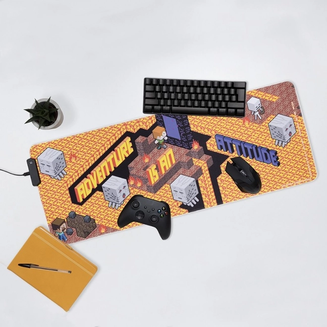 Verlichtende gaming muismat Minecraft