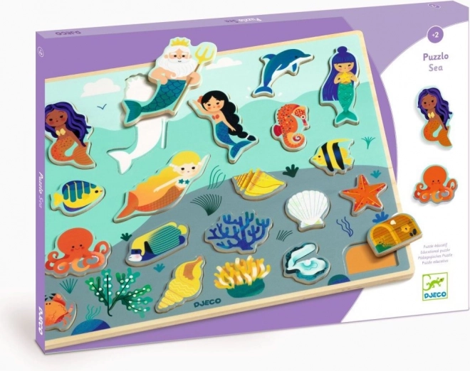 DJECO Houten Inlegpuzzel Zee