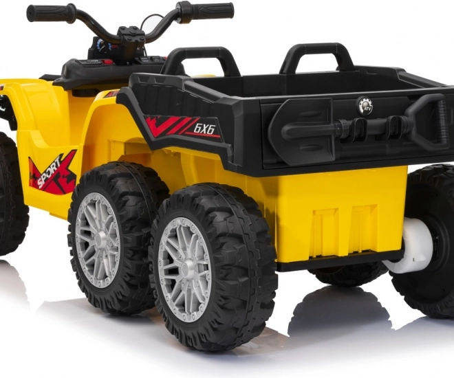 Gele sportieve kinderquad TX ATV