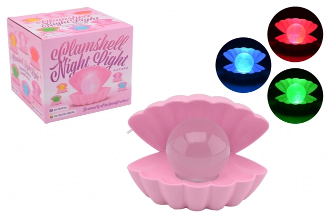 Lampje Schelp met Parel veranderende kleuren