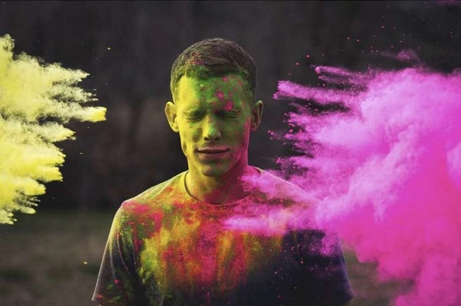 Gekleurde Holi-poeder - 6 x 100 g
