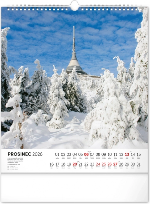 Wandkalender Tsjechische Republiek 2026