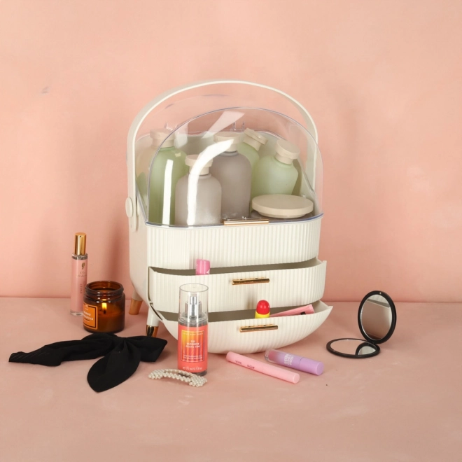 witte cosmetica-organizer met lades