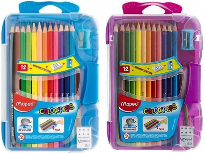 MAPED Driehoekige Kleurpotloden Color'Peps Slimme Doos 12 stuks