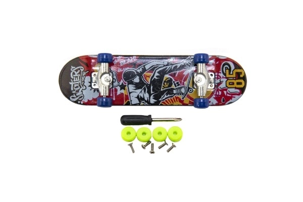 Schroevendraaier vinger skatebord met accessoires - 9 cm