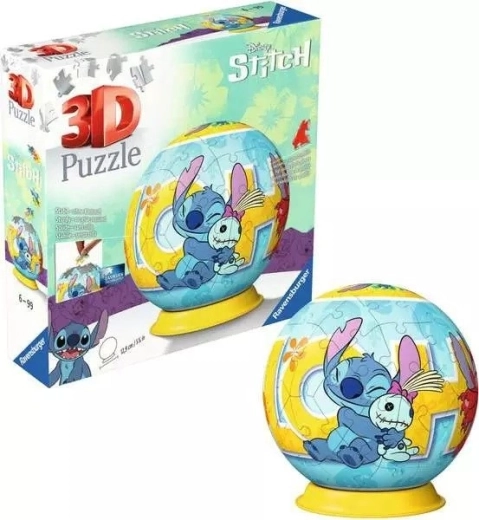 3D-puzzel bol DISNEY Stitch 72 stukjes op voetstuk