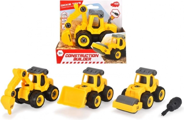 Bouwauto met schroevendraaier 12,5 cm (4 soorten)