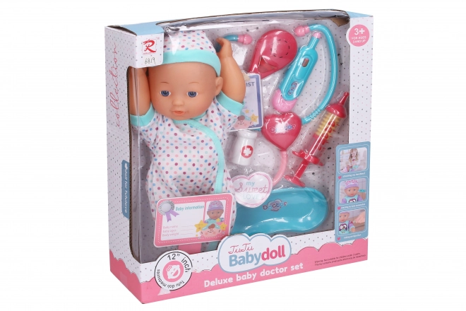 Zieke baby speelset 30 cm