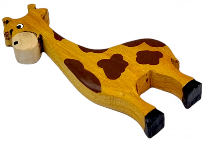 Grote houten magneet Giraf
