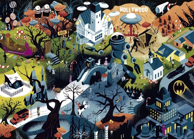 Puzzel Filmmeesters: Films van Tim Burton 1000 stukken