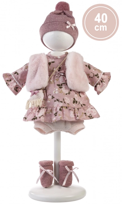 Llorens 540C CARLA - realistische pop met zacht stoffen lichaam - 40 cm
