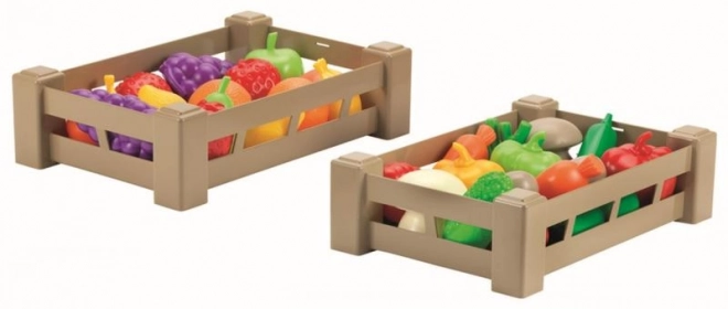 Gekleurde kist voor fruit en groenten