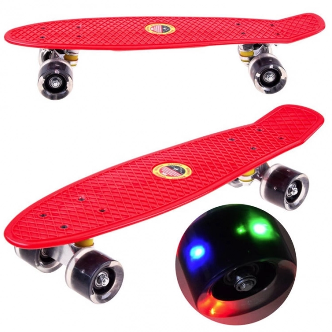 Skateboard met LED-wielen