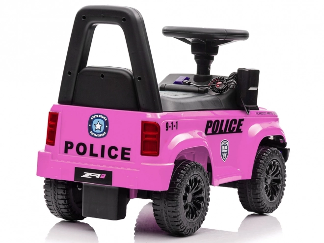 Kind loopauto Politie roze