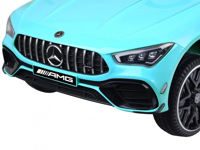 Elektrische kinderauto Mercedes AMG CLA 45s met schommelfunctie – Blauw