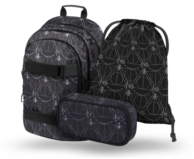 BAAGL 3 SET Skate Harry Potter Relikwieën van de Dood: rugzak, etui, zak