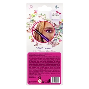 Lukky 2-in-1 mascara en glitters voor wimpers, paars