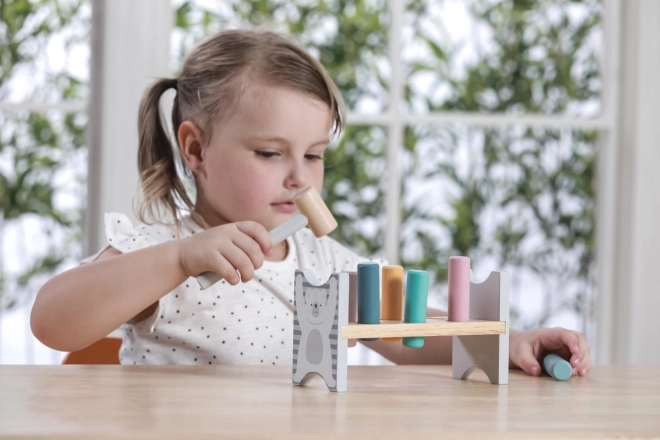 VIGA PolarB Houten bank met hamertje – Montessori speelgoed