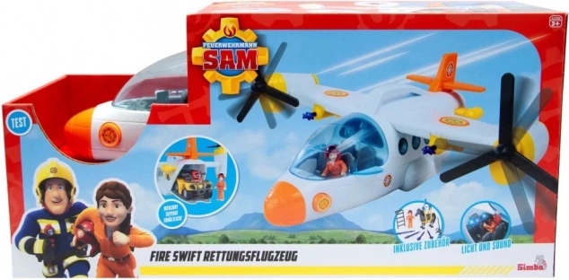 Snel reddingsvliegtuig 42 cm Brandweerman Sam
