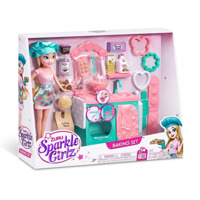 Bakset Sparkle Girlz met pop 27 cm