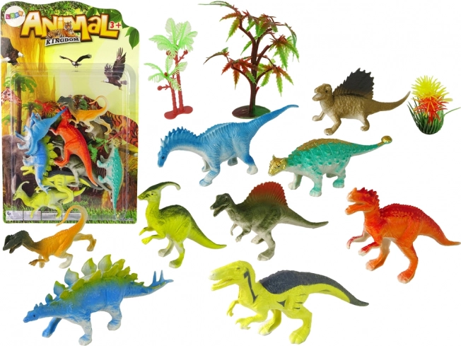 Set van 9 dinosaurusfiguren – kleurrijk prehistorisch speelgoed