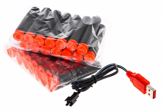 Elektrische kinderpistool Growler met 28 foam pijlen