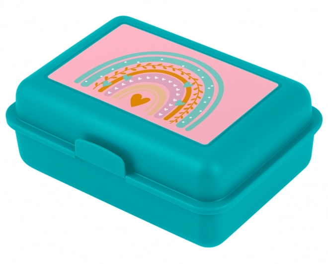 Broodtrommel Regenboog Turquoise