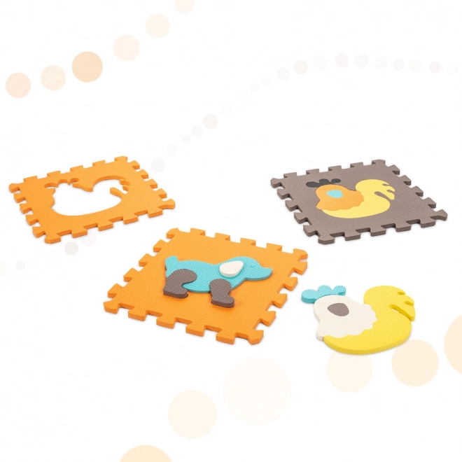 Educatieve schuim puzzelmat dieren 114 x 114 cm 25 stukken