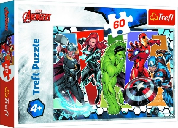Puzzel Onverslaanbare Avengers 33x22cm 60 stukjes in doos 21x14x4cm