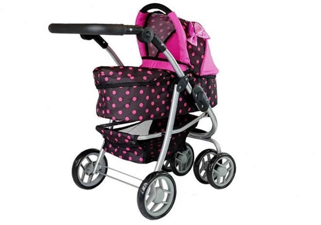 Kinderwagen 2 in 1 met tas voor kinderwagen Zwart en Roze
