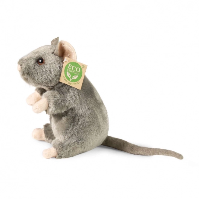 Rappa Zittende Pluchen Muis 16 cm MILIEUVRIENDELIJK