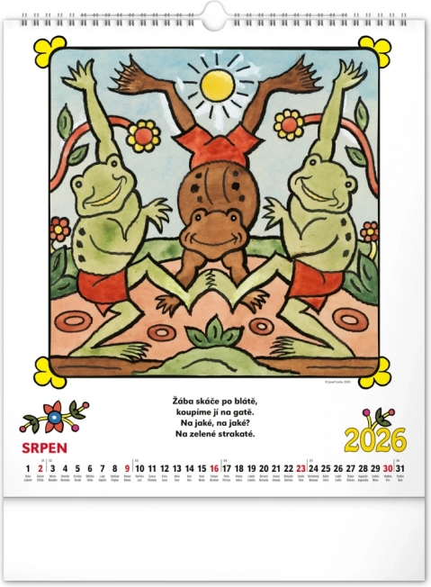 Muurkalender Josef Lada - Rijmpjes 2026