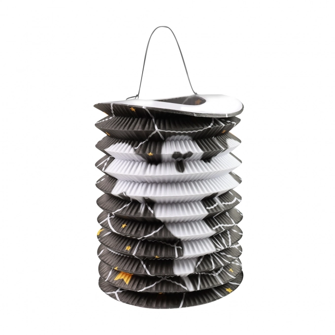 Lampion zwarte Halloween geest 15 cm
