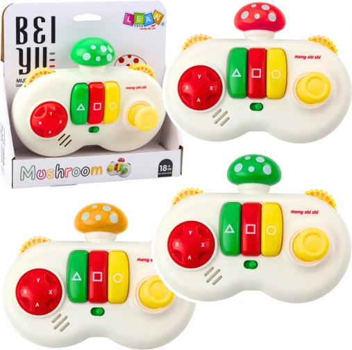 Interactieve kindconsole in de vorm van een paddenstoel
