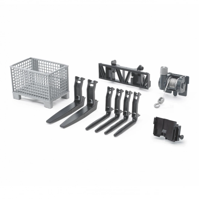 Bruder Accessoires - vork, lier en pallet