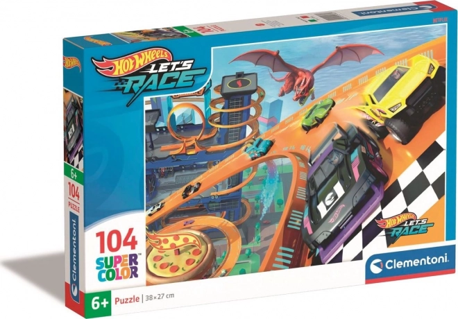 CLEMENTONI Puzzel Hot Wheels 104 stuks
