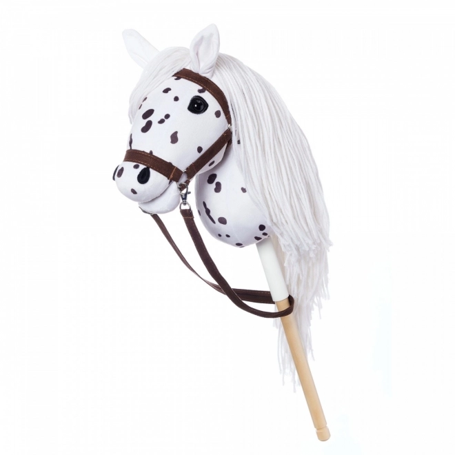 Stokpaardje uit de HOPPIHORSE Sport Edition collectie in de kleur witte luipaard