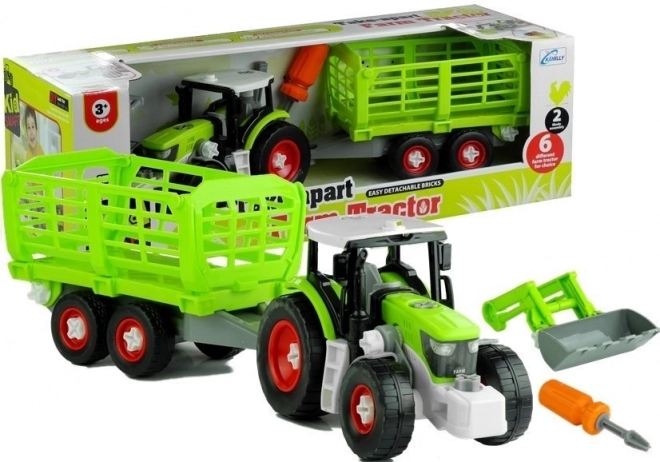 Demontabele tractor met aanhanger 43 cm