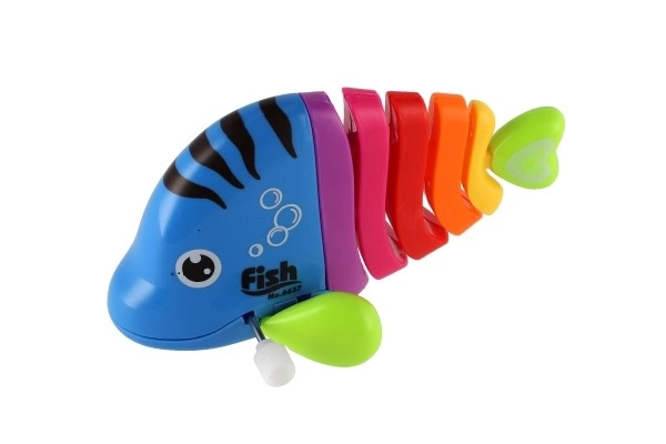 Visje op windmechanisme plastic 11cm mix van kleuren 14st in doos