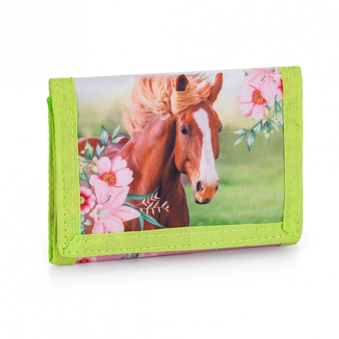 Kinder textielen portemonnee paard