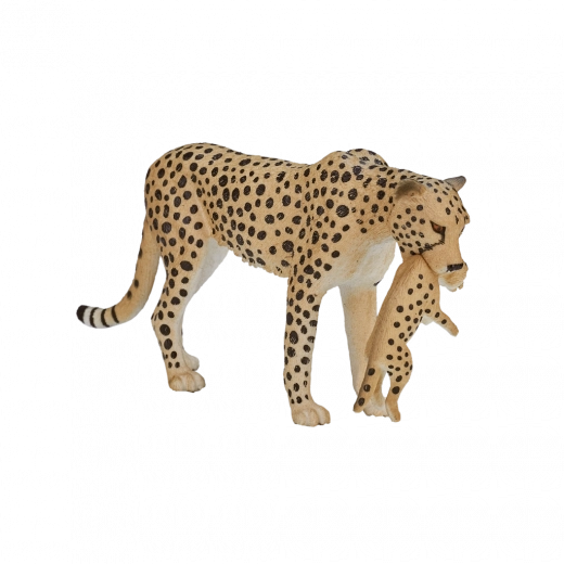 Mojo cheeta met welp – realistische figuur voor kinderen en verzamelaars