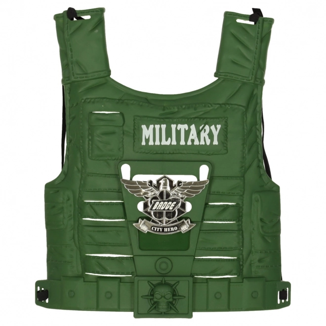 Militaire set met vest, geweer en verrekijker
