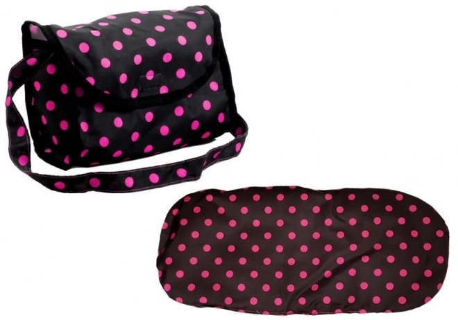 Kinderwagen 2 in 1 met tas voor kinderwagen Zwart en Roze