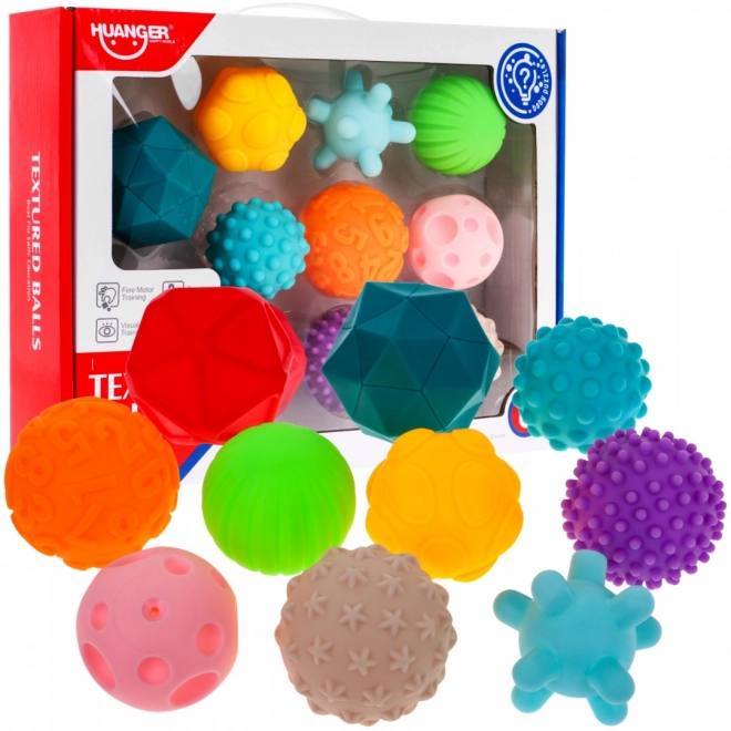 Set van 10 rubberen ballen voor kinderen vanaf 6 jaar en volwassenen Antistress sensorisch speelgoed