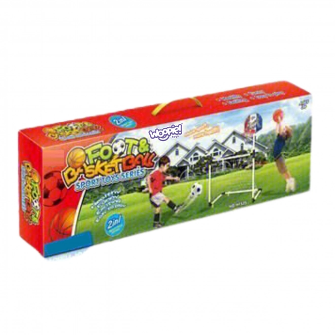 Kinder sportset 2-in-1 Basketbal en Voetbal Woopie