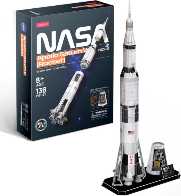 3D-puzzel Saturn V-raket – 136 stukjes