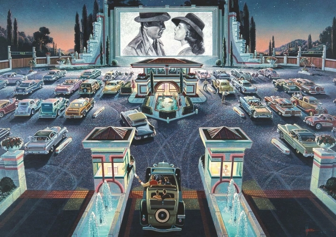 ART PUZZLE Puzzel Autokino 1000 stukjes