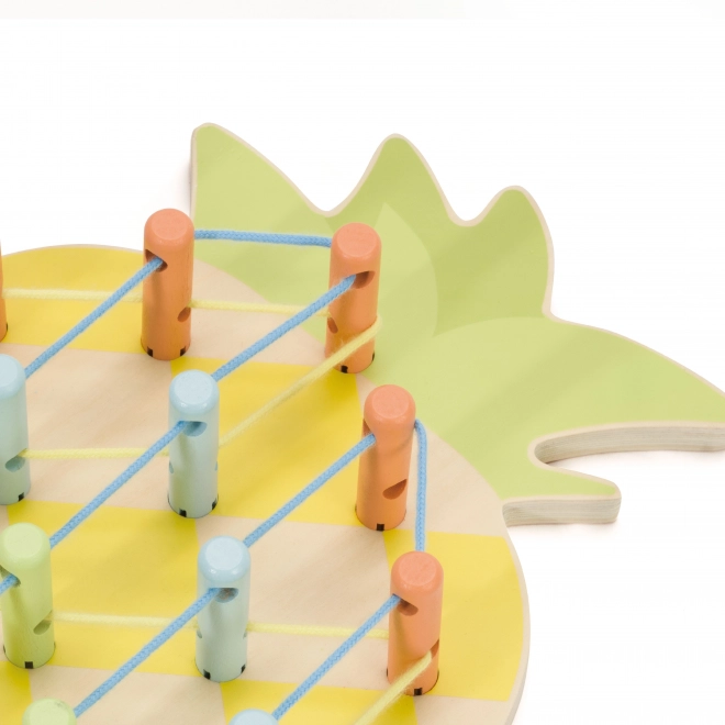Houten rijgspeelgoed Ananas Classic World