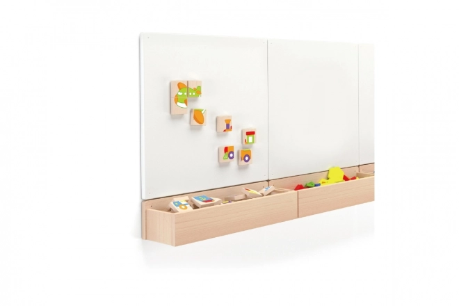 Houten magnetische puzzel - vervoermiddelen